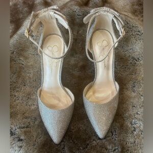 Jessica Simpson gold, diamond, sparkly high heels